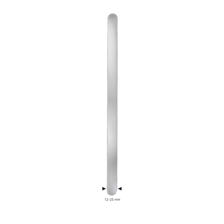 Abdominal/Intestinal Spatula, straight, 200 mm (7 7/8″), double ended, malleable, jaw width: 12 mm