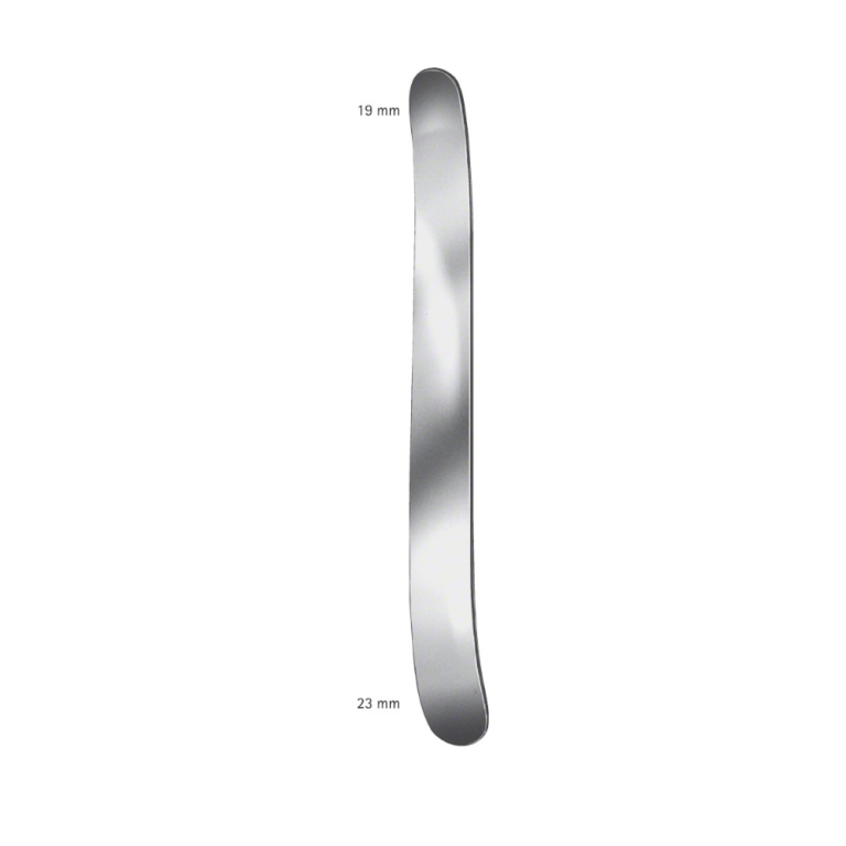 BUCHWALD Tongue Depressor, curved, 180 mm (7″), double ended, jaw width: 19 mm/23 mm