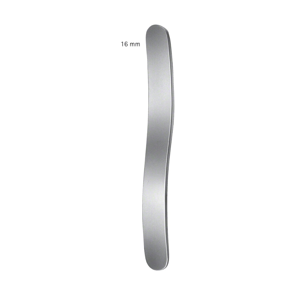 Tongue Depressor, curved, 145 mm (5 3/4″), double ended, jaw width: 16 mm