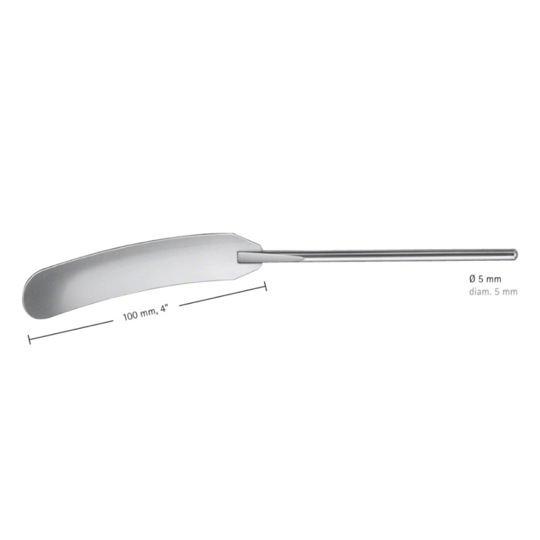 Brain Spatula, 200 mm (7 7/8″), malleable, round, Ø 5 mm, jaw width: 14 mm