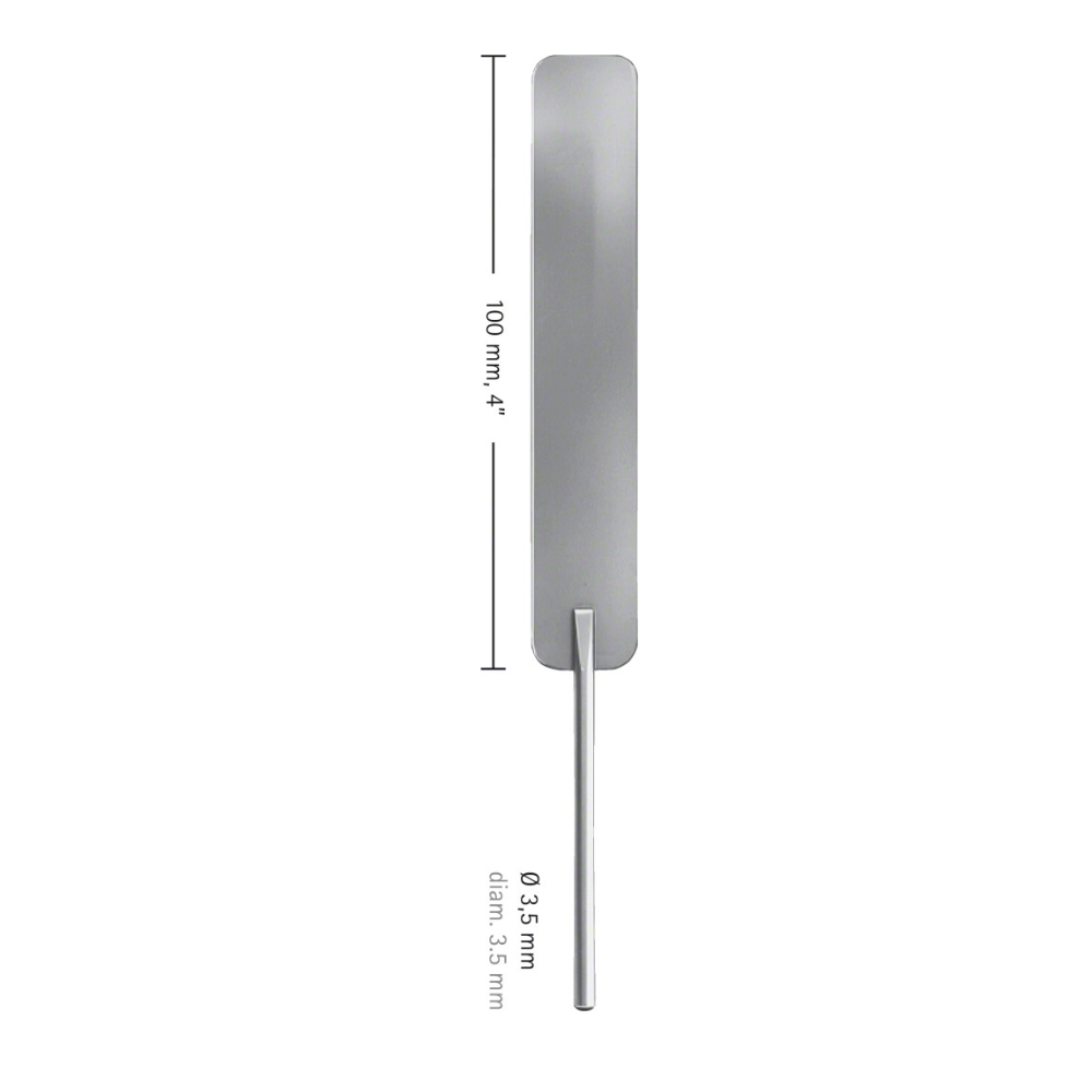 HEIFETZ Brain Spatula, 155 mm (6 1/8″), malleable, round, Ø 3.50 mm, jaw width: 17 mm
