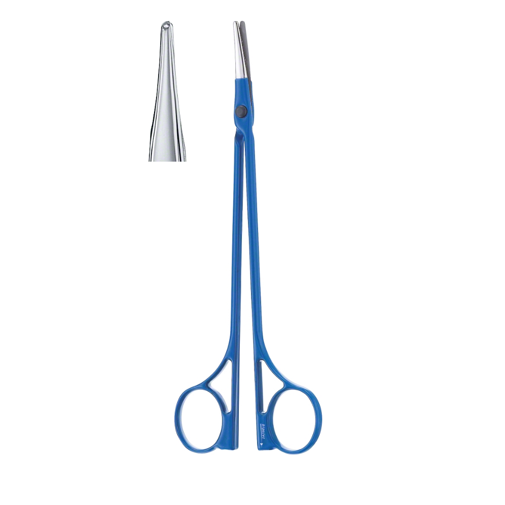 BipoJET® Bipolar Dissecting Scissors, curved, delicate blade, tip: blunt/blunt, 180 mm (7″), insulated