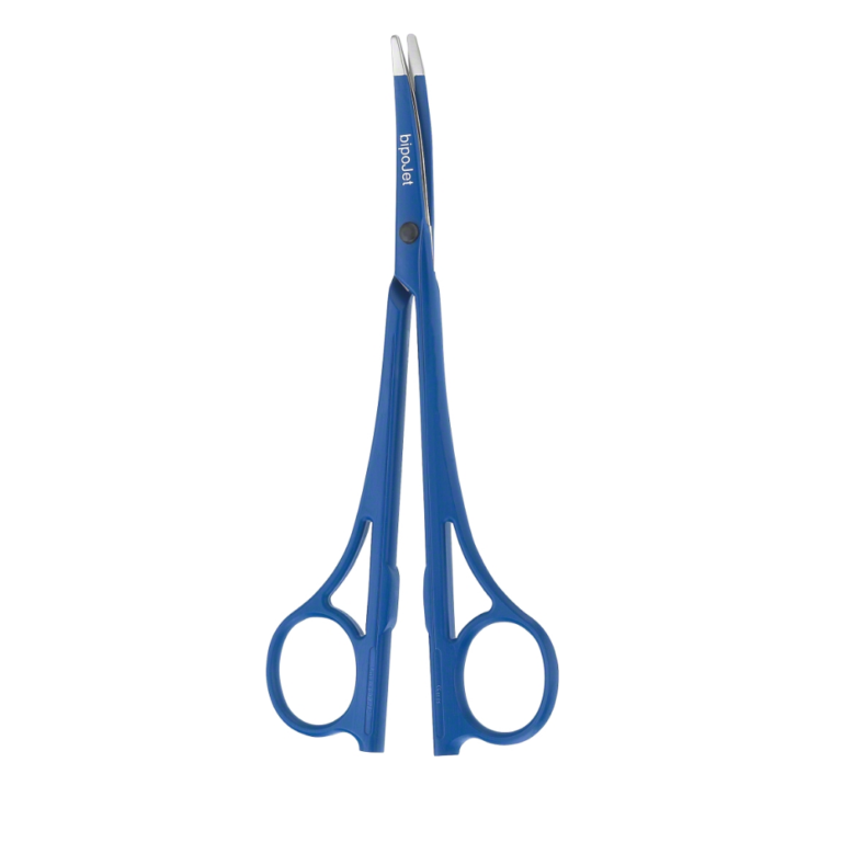 METZENBAUM BipoJET® Bipolar Dissecting Scissors, Curved, Fine Tip, Blunt/Blunt, 180 mm (7″), Insulated