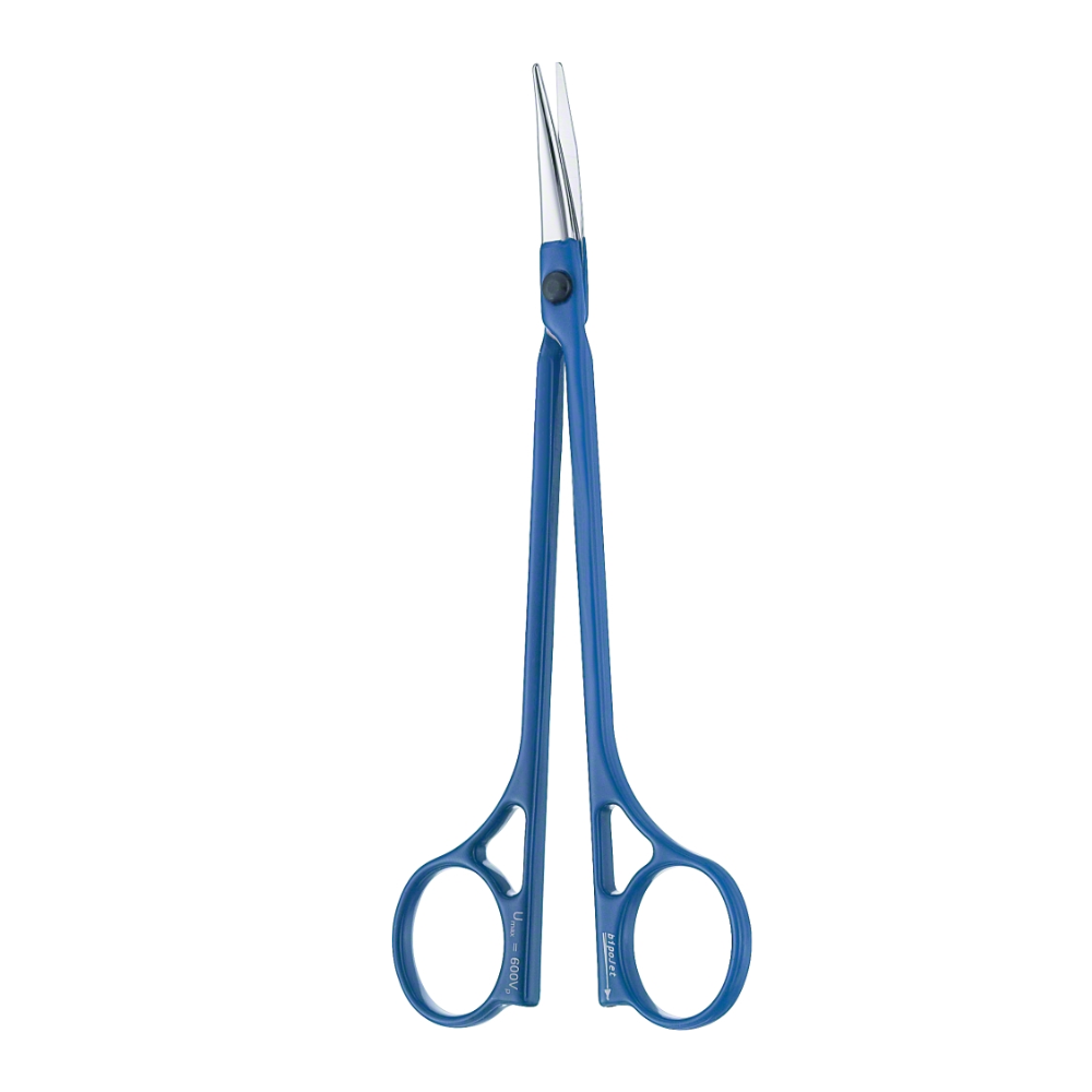 METZENBAUM BipoJET® Bipolar Dissecting Scissors, Curved, Delicate Blade, Blunt/Blunt, 160 mm (6 1/4″), Insulated
