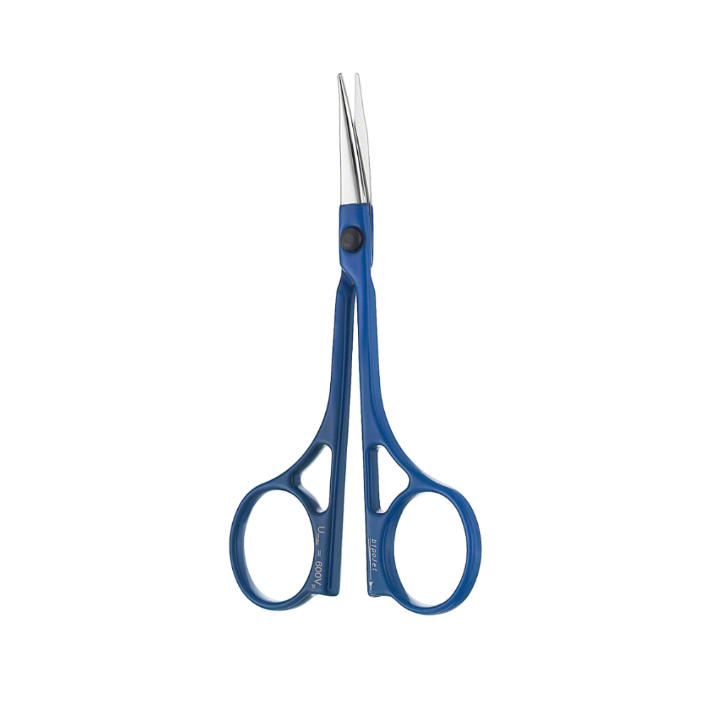 RHG-00631 STEVENS BipoJET® Bipolar Dissecting Scissors, Curved, Tenotomy Tip, 120 mm (4 3/4″), Insulated