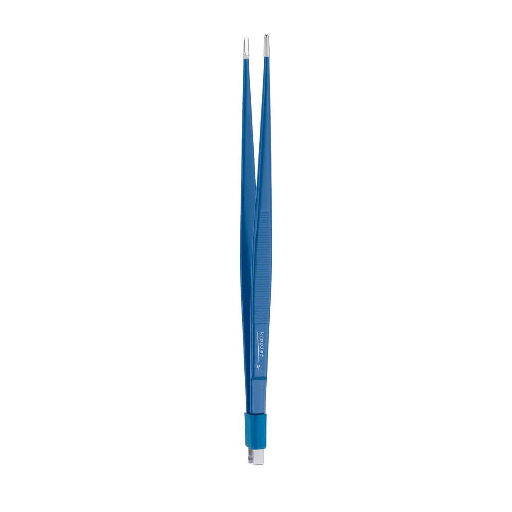 BipoJET® Bipolar Dissecting Forceps, Straight, 230 mm (9″), Partly Insulated Tip