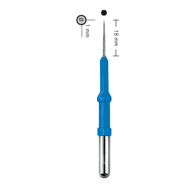 Monopolar Needle Electrode, Straight, 60 mm (2 3/8″), Short Shaft, Ø 4 mm, Needle Diameter 1 mm, Working Length 16 mm